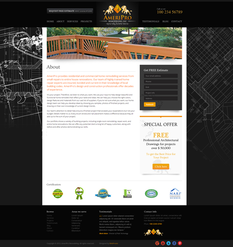 website design house remodeling company