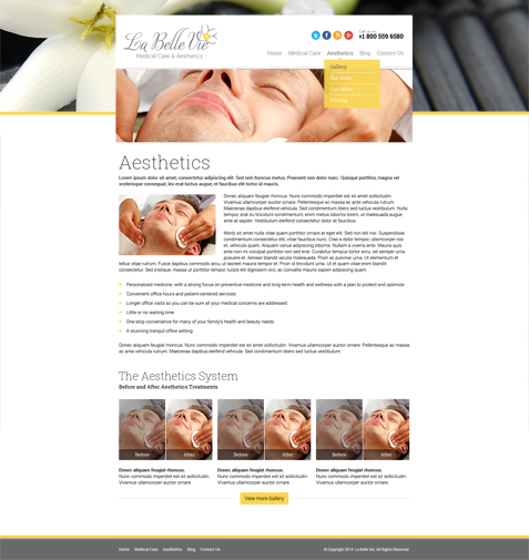 medical spa website design