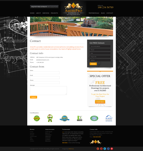 website for remodeling contractors