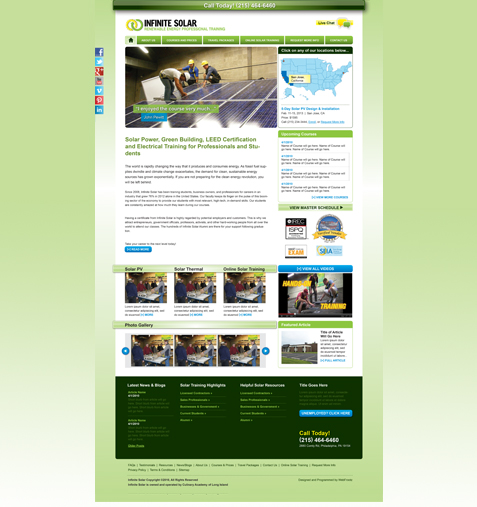 solar company website design